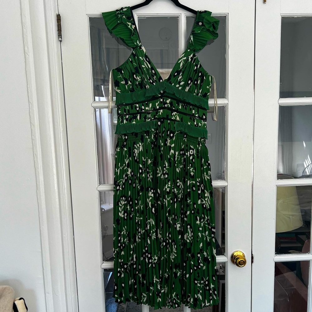 green floral self portrait meghan markle dress size us 8 euc